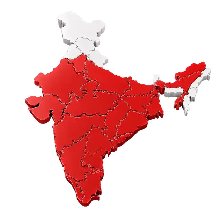 India map showing Hyderabad - Food A'fair 2026